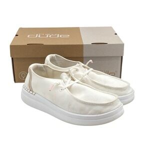 Hey Dude Wendy Rise Spark White Slip On Shoes‎ Women's Size 7